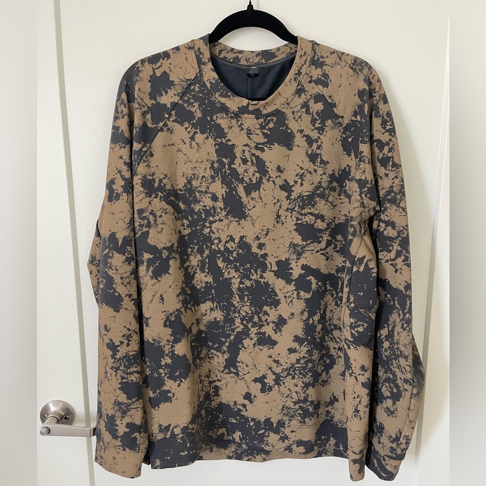 Lululemon Athletica Camo Wash Pattern Long Sleeve Zip Sweatshirt